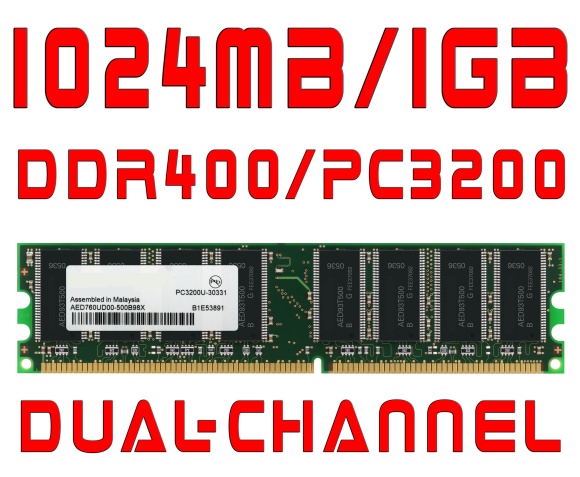 1GB DDR RAM Speicher PC3200 400 MHZ PC400 1024MB 1 GB
